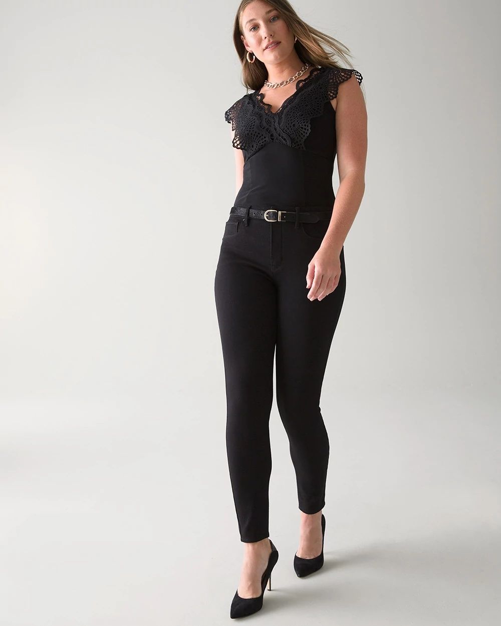 High-Rise Sculpt Black Skinny Jeans