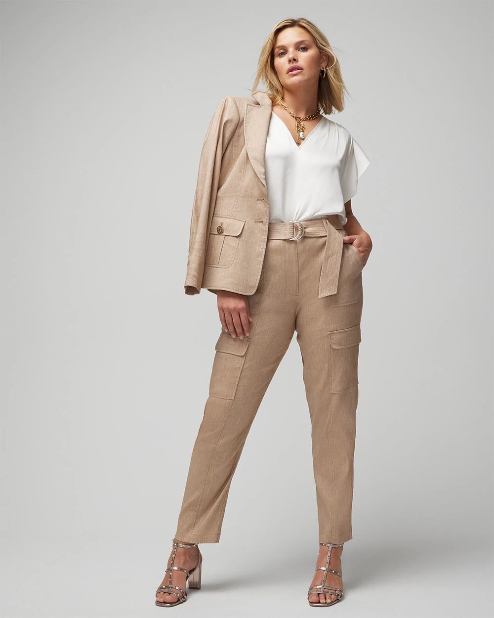 Linen Belted Utility Pant