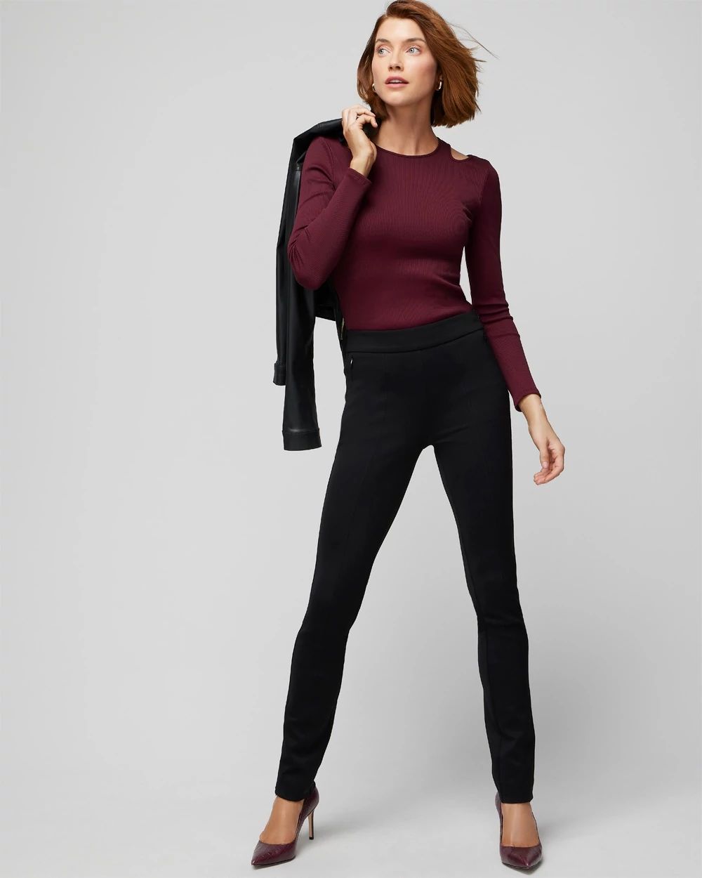 Long Sleeve Cutout Ribbed Top