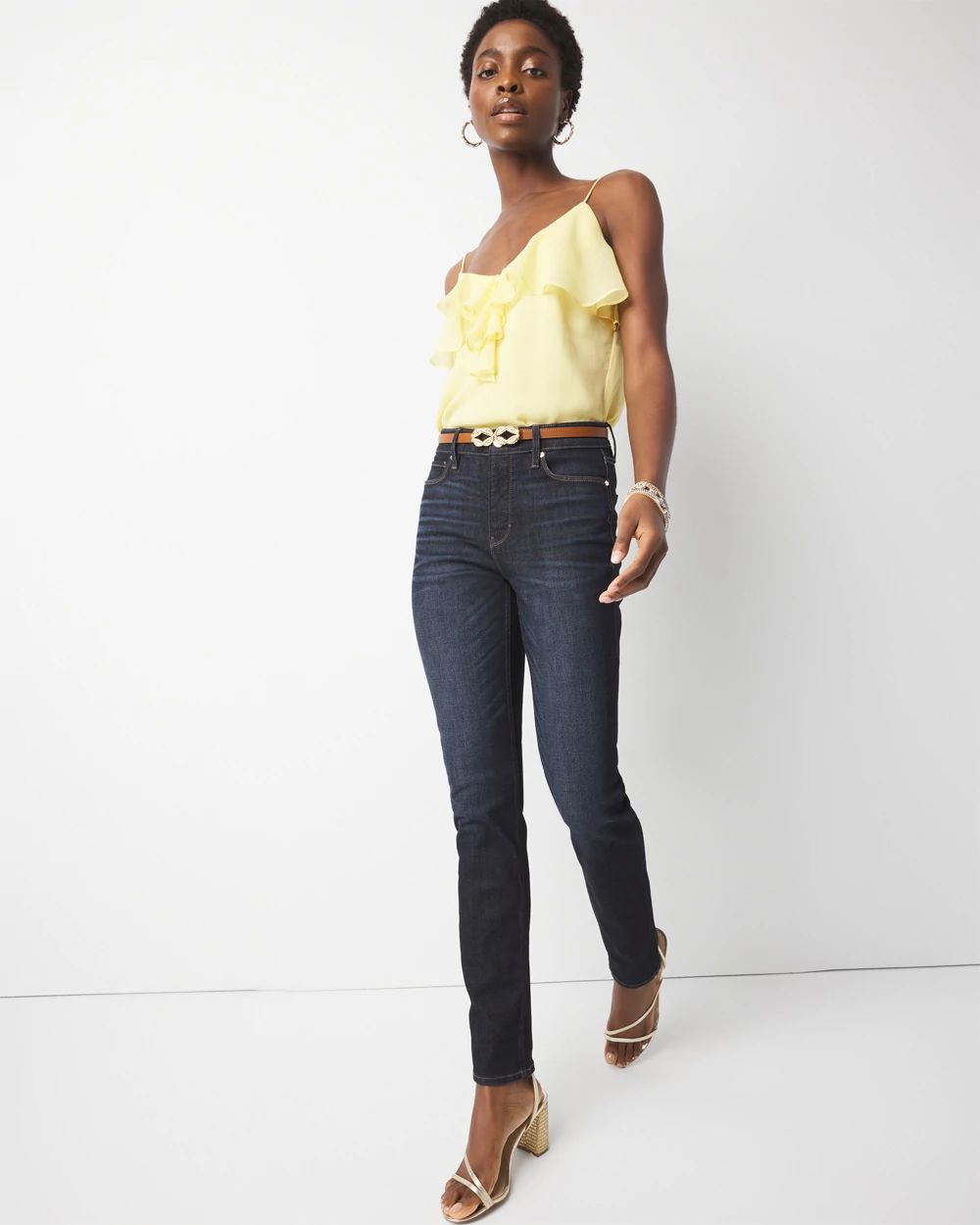 Petite High-Rise Sculpt Slim Jeans