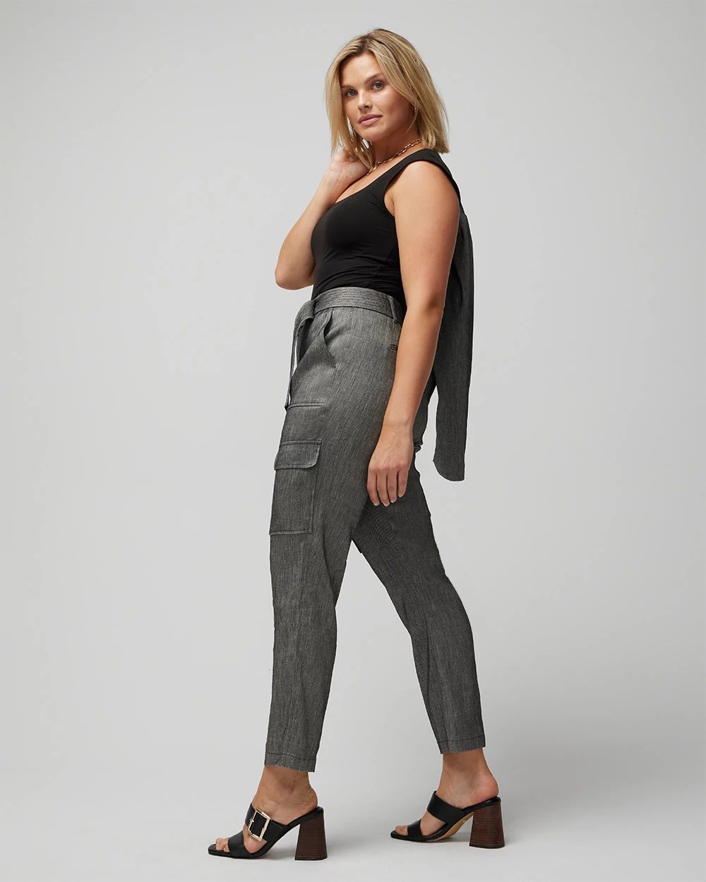 Linen Belted Utility Pant
