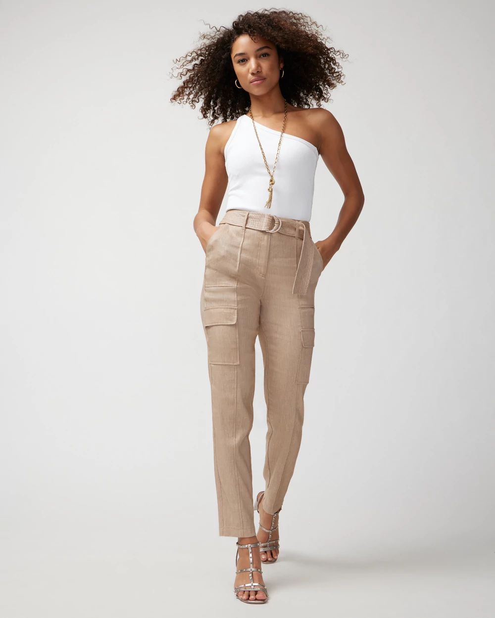 Linen Belted Utility Pant