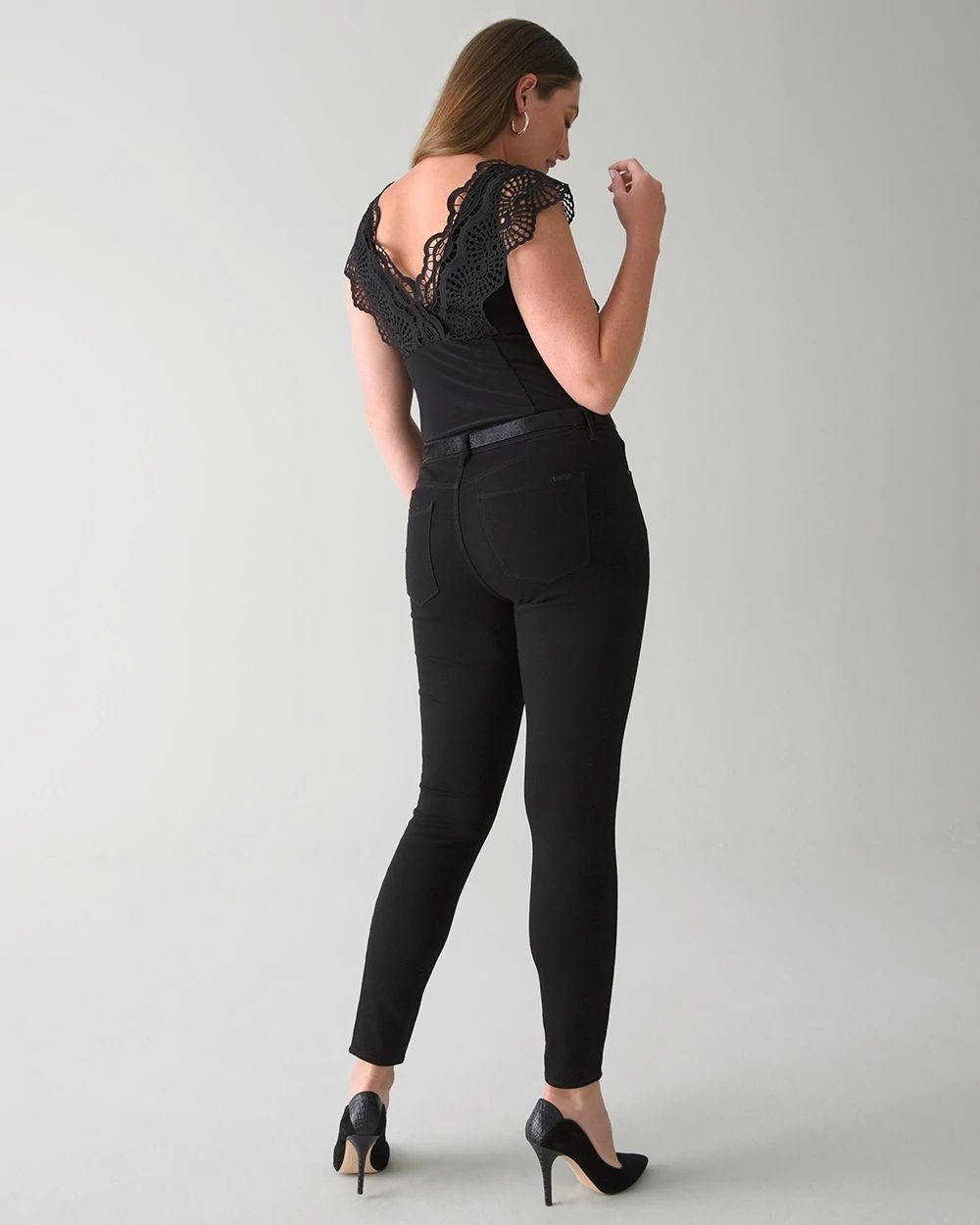 High-Rise Sculpt Black Skinny Jeans