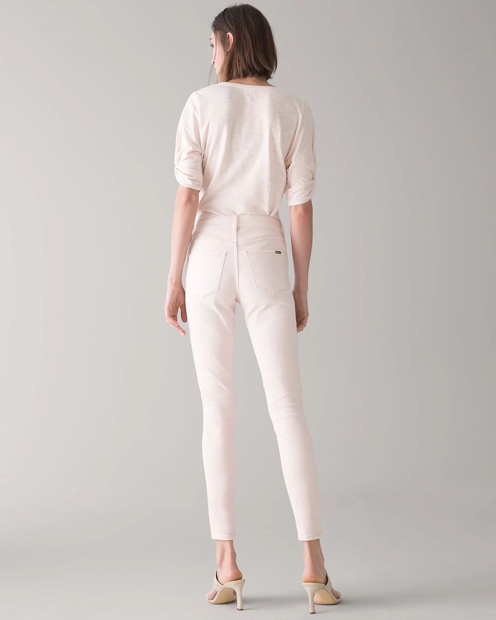 Petite Mid-Rise Tinted Skinny Ankle Jeans