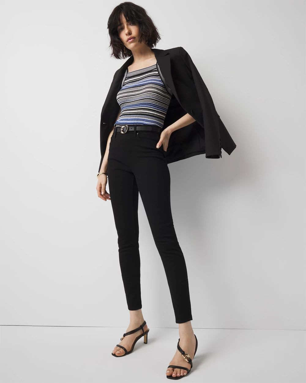 High-Rise Sculpt Black Skinny Jeans