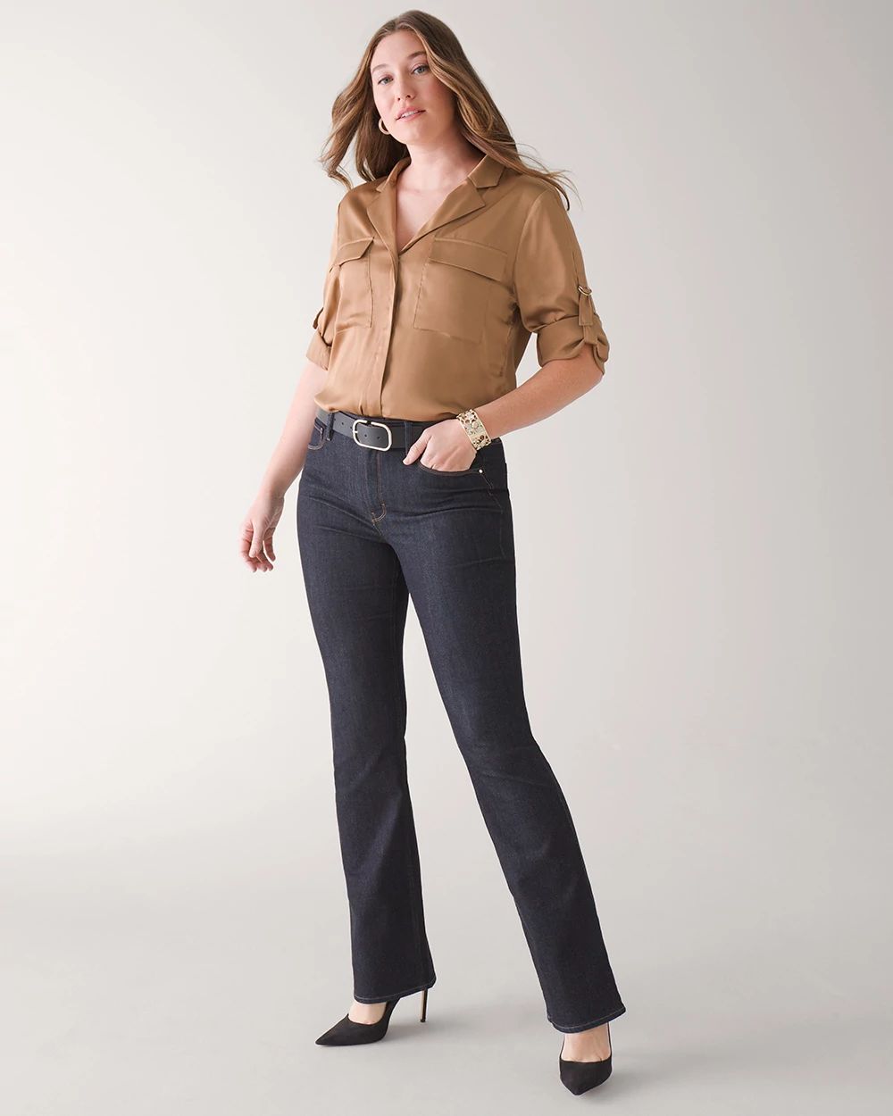 High-Rise Sculpt Skinny Flare Jeans