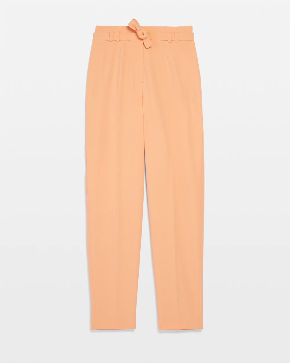 Belted Tapered Ankle Fluid Pant