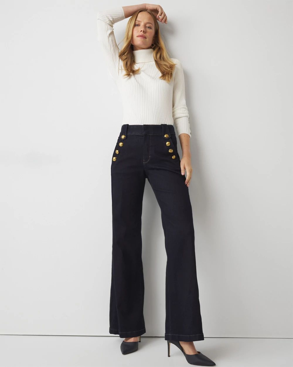 Petite High Rise Everyday Soft Mariner Wide Leg