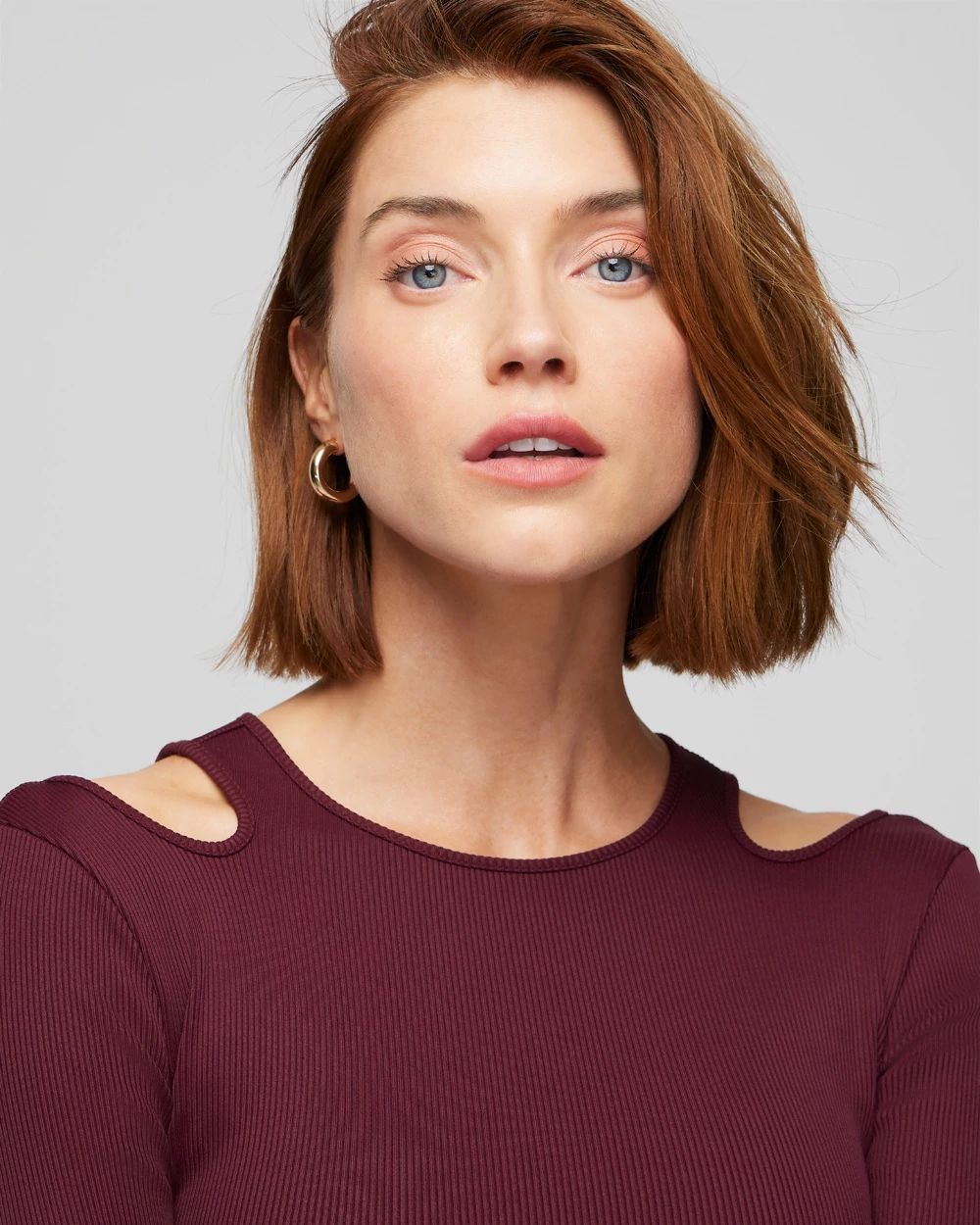 Long Sleeve Cutout Ribbed Top