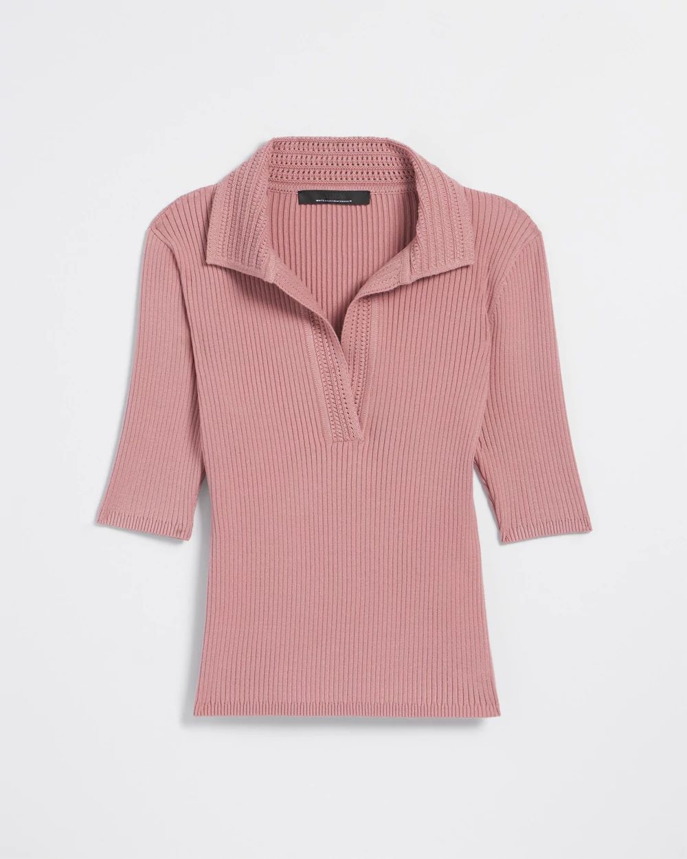 Elbow Sleeve Crochet Collar Pullover Sweater