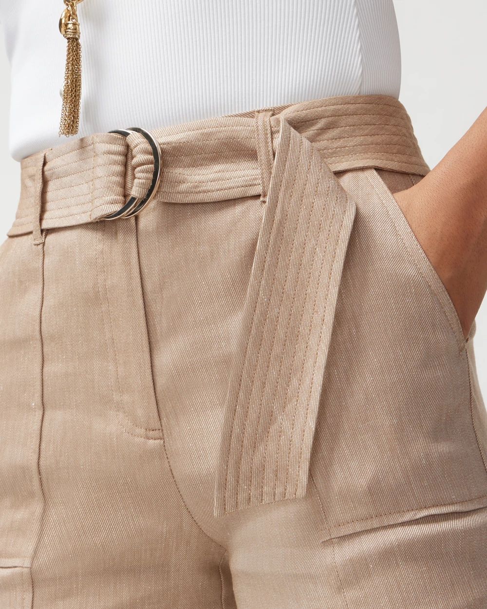 Linen Belted Utility Pant
