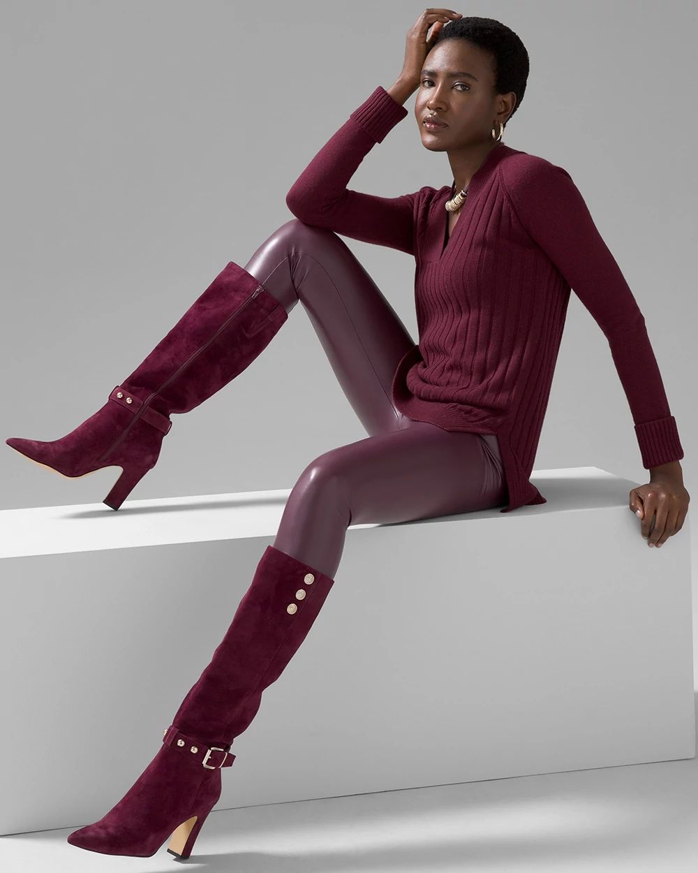Vegan Leather Runway Legging
