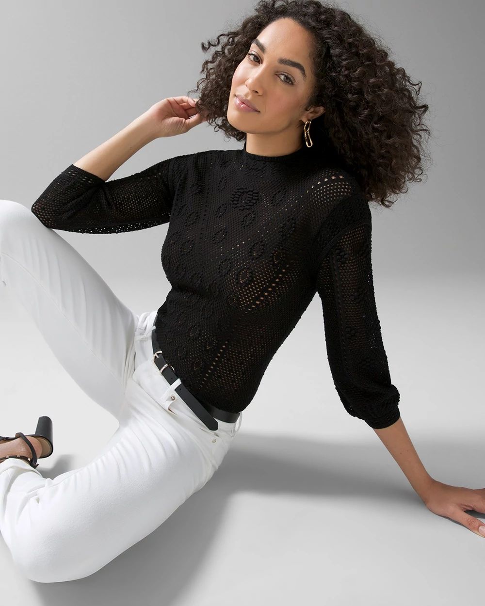 Pointelle Pullover