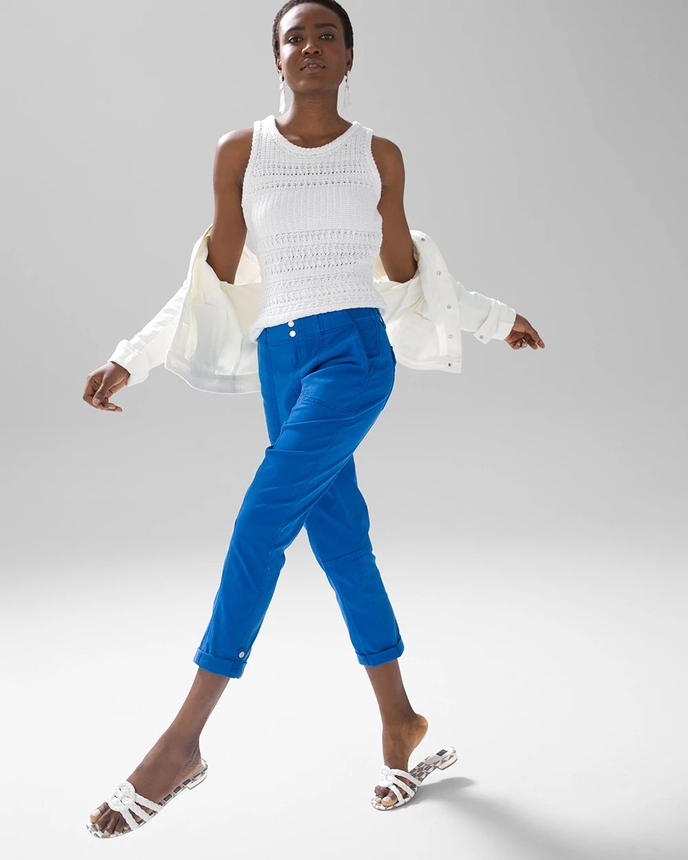 Mid-Rise Pret-A-Pedi Crop Pants