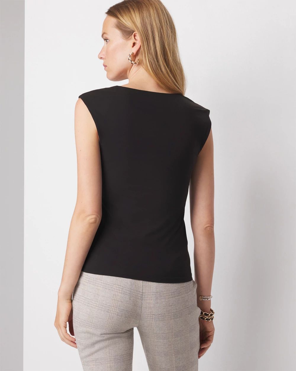 WHBM® FORME Square-Neck Cap-Sleeve Top
